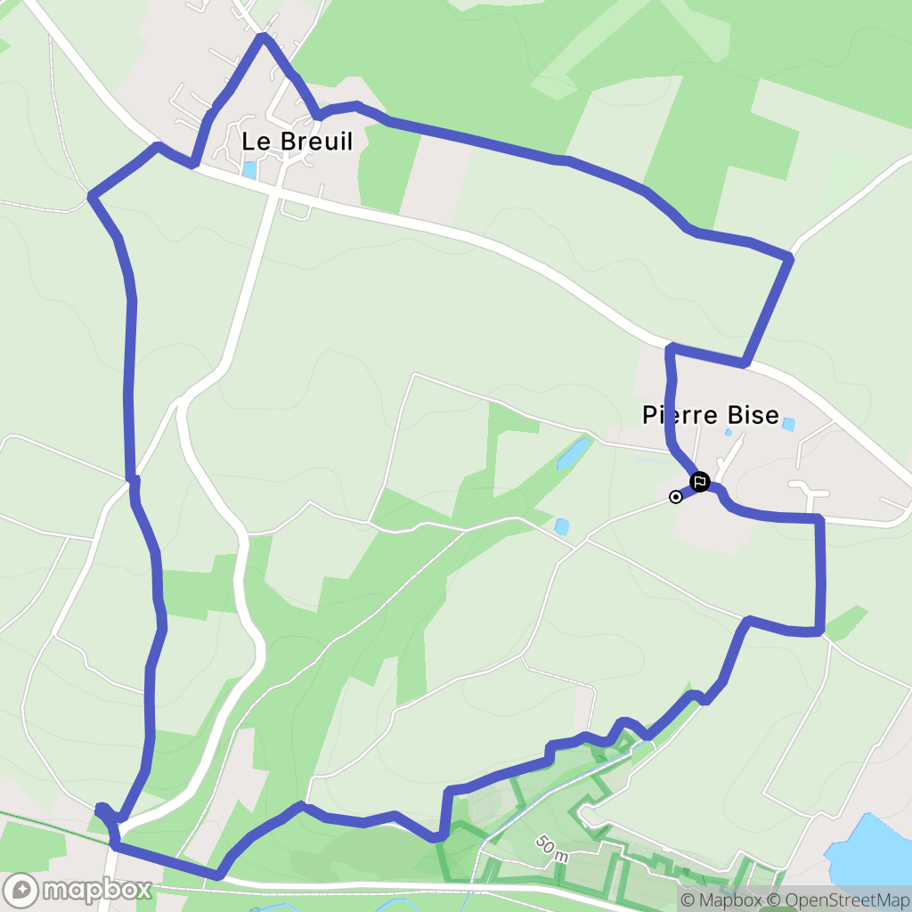 Beaulieu-sur-Layon : carte du parcours de randonnée - France
