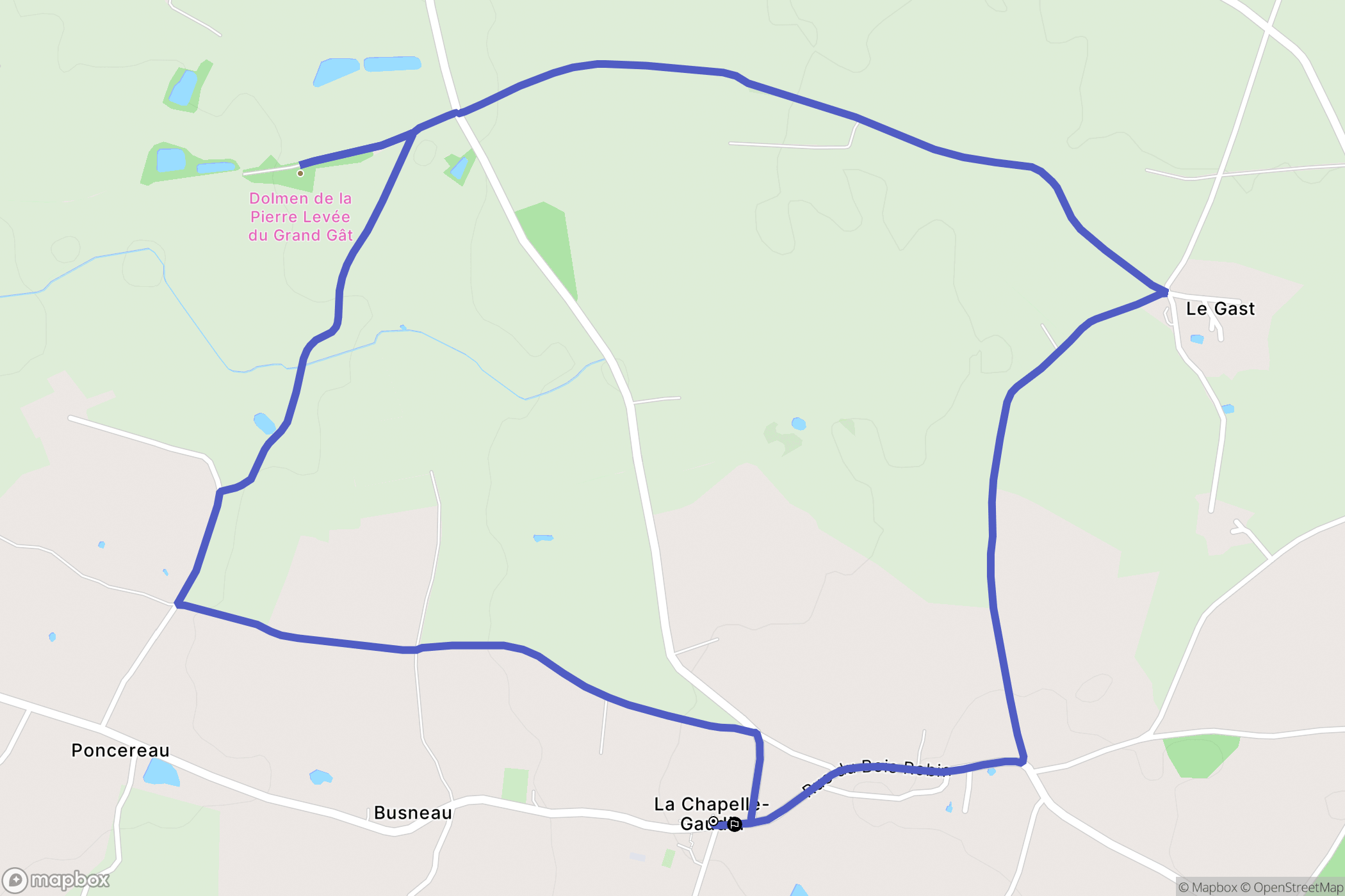 Argentonnay : carte du parcours de randonnée - France