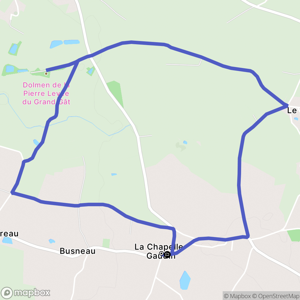 Argentonnay : carte du parcours de randonnée - France