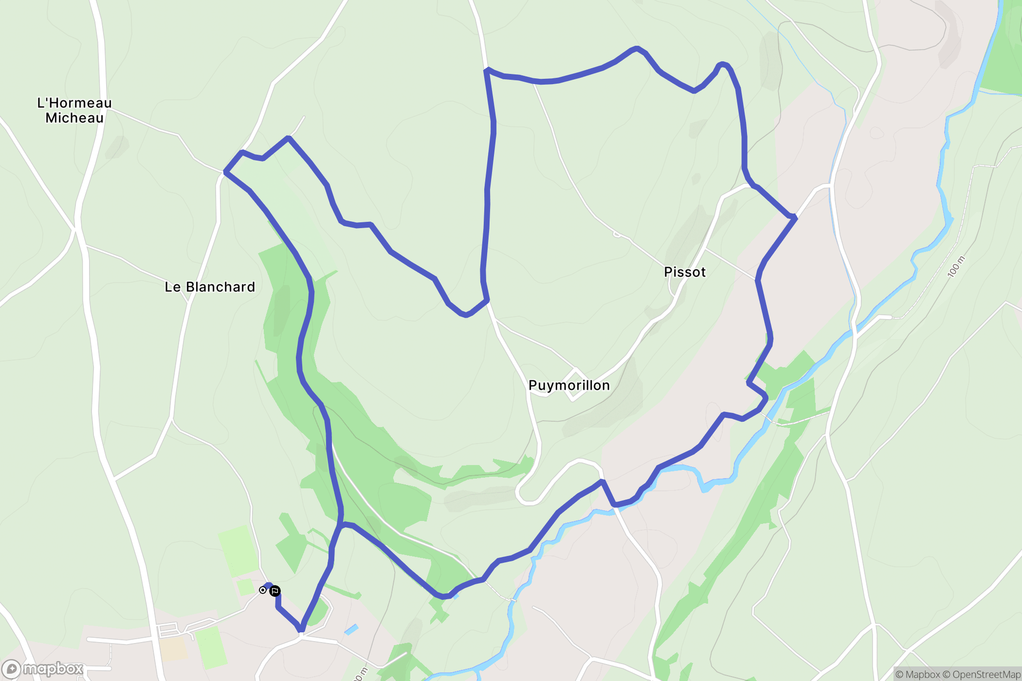 Saivres : carte du parcours de randonnée - France