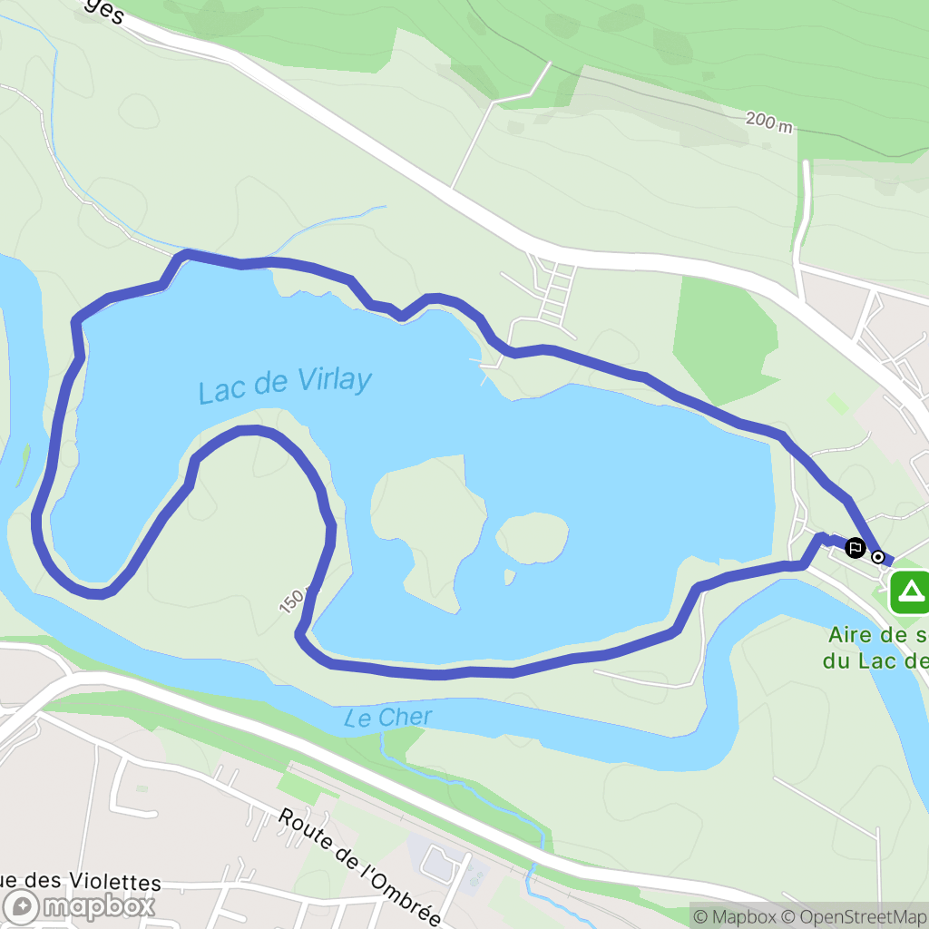 Saint-Amand-Montrond : carte du parcours de randonnée - France