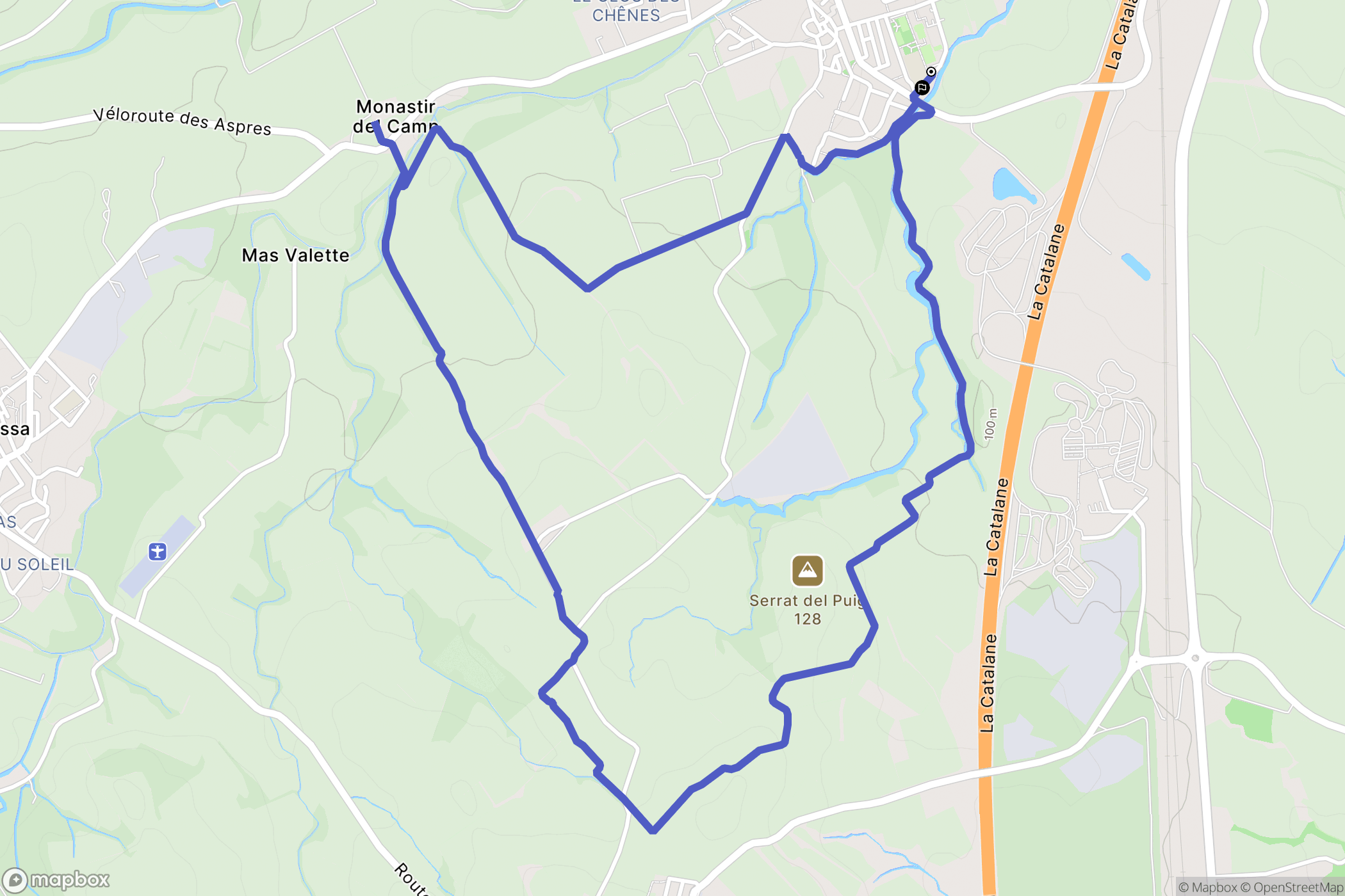 Villemolaque : carte du parcours de randonnée - France