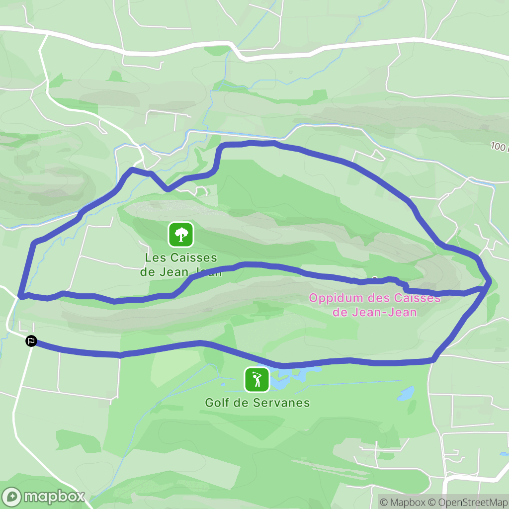 Mouriès : carte du parcours de randonnée - France