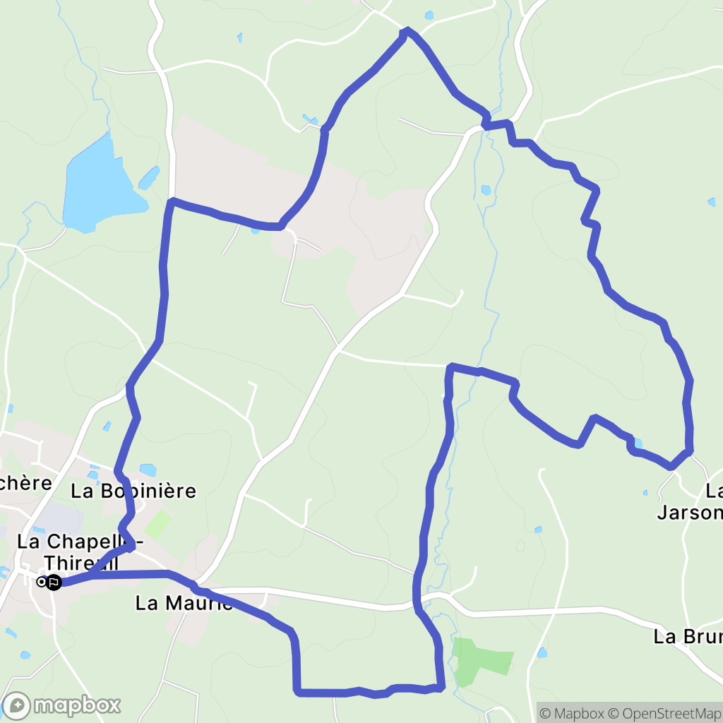 Beugnon-Thireuil : carte du parcours de randonnée - France