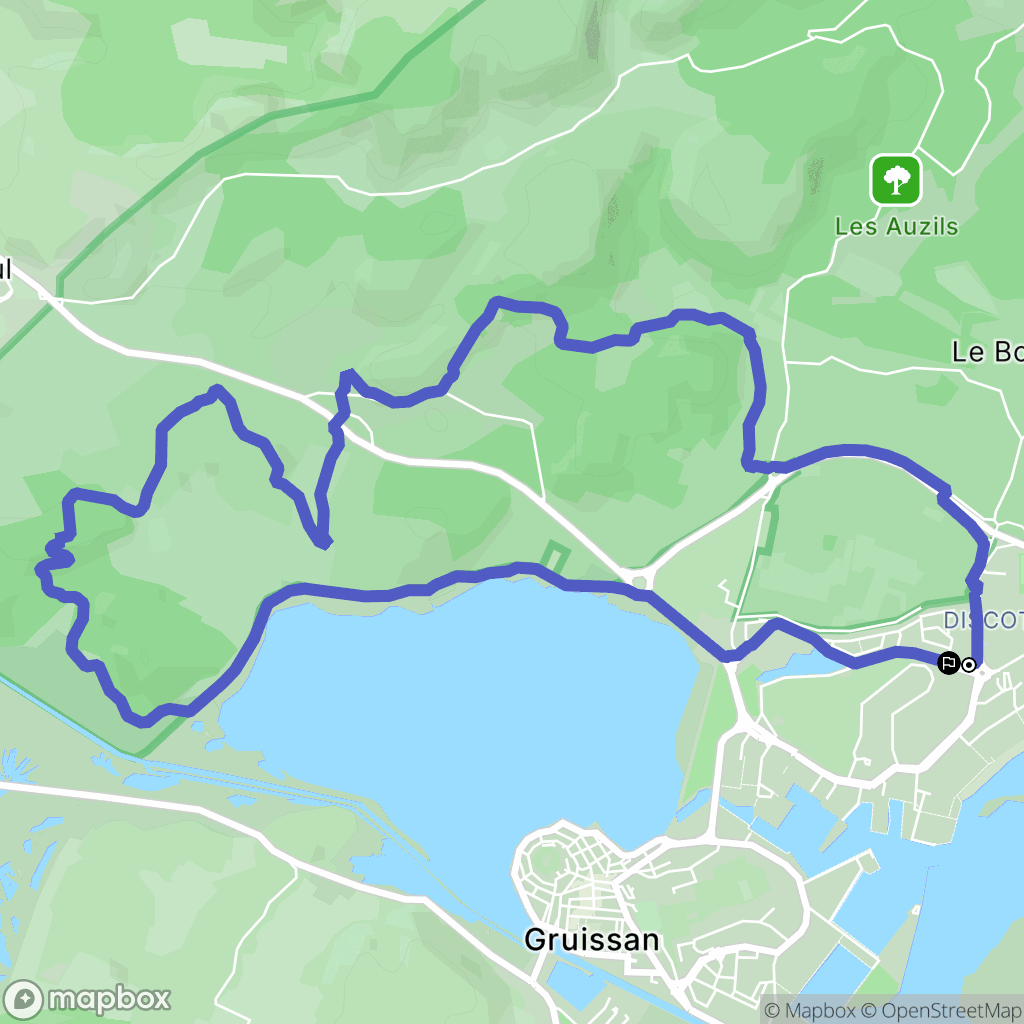 Gruissan : carte du parcours de randonnée - France