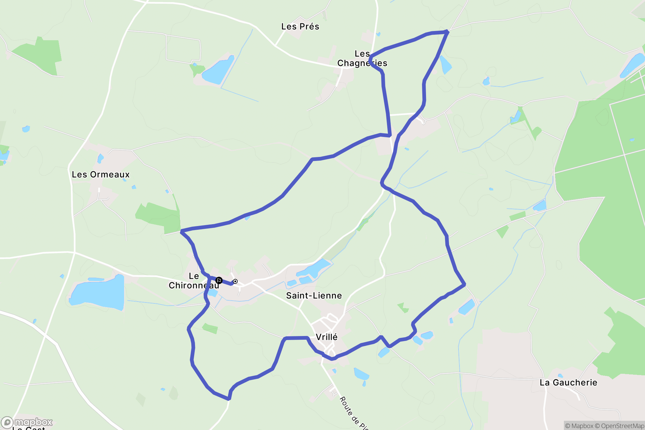 Argentonnay : carte du parcours de randonnée - France
