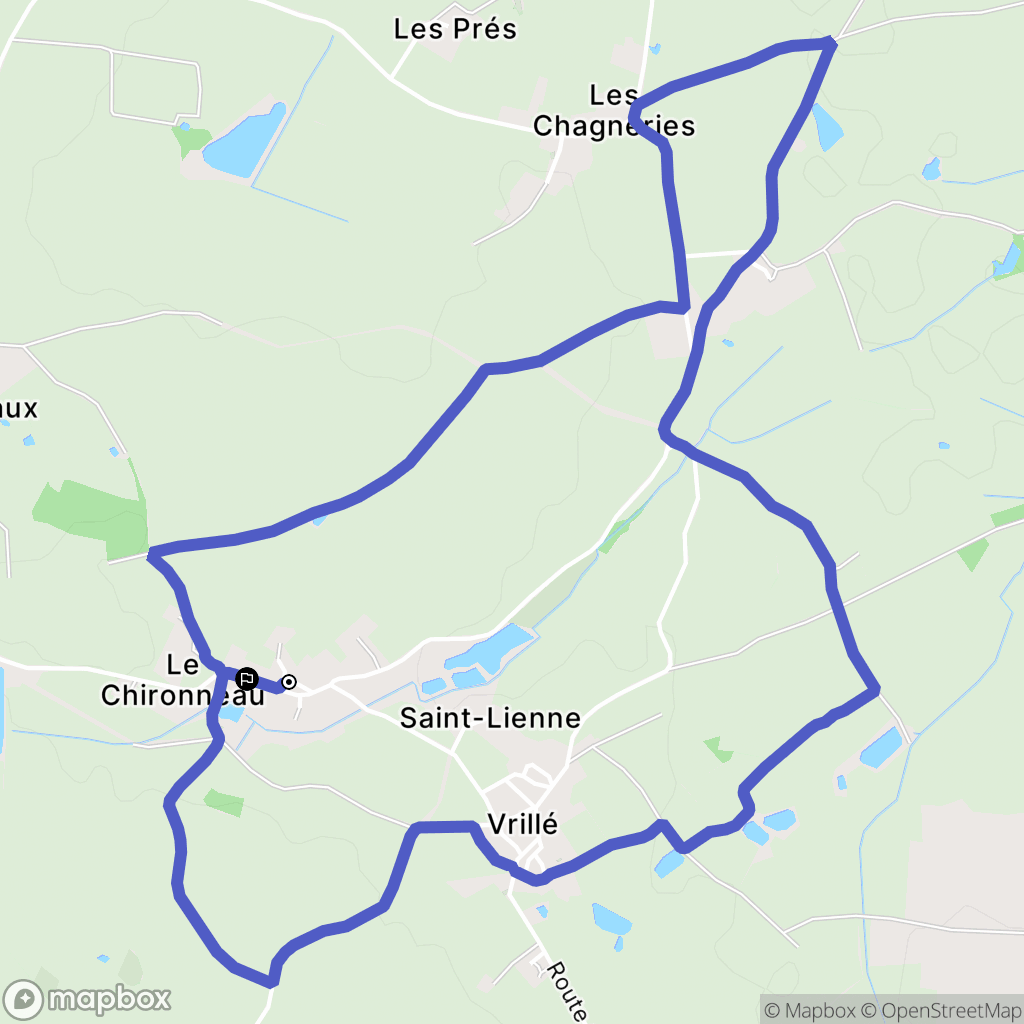 Argentonnay : carte du parcours de randonnée - France