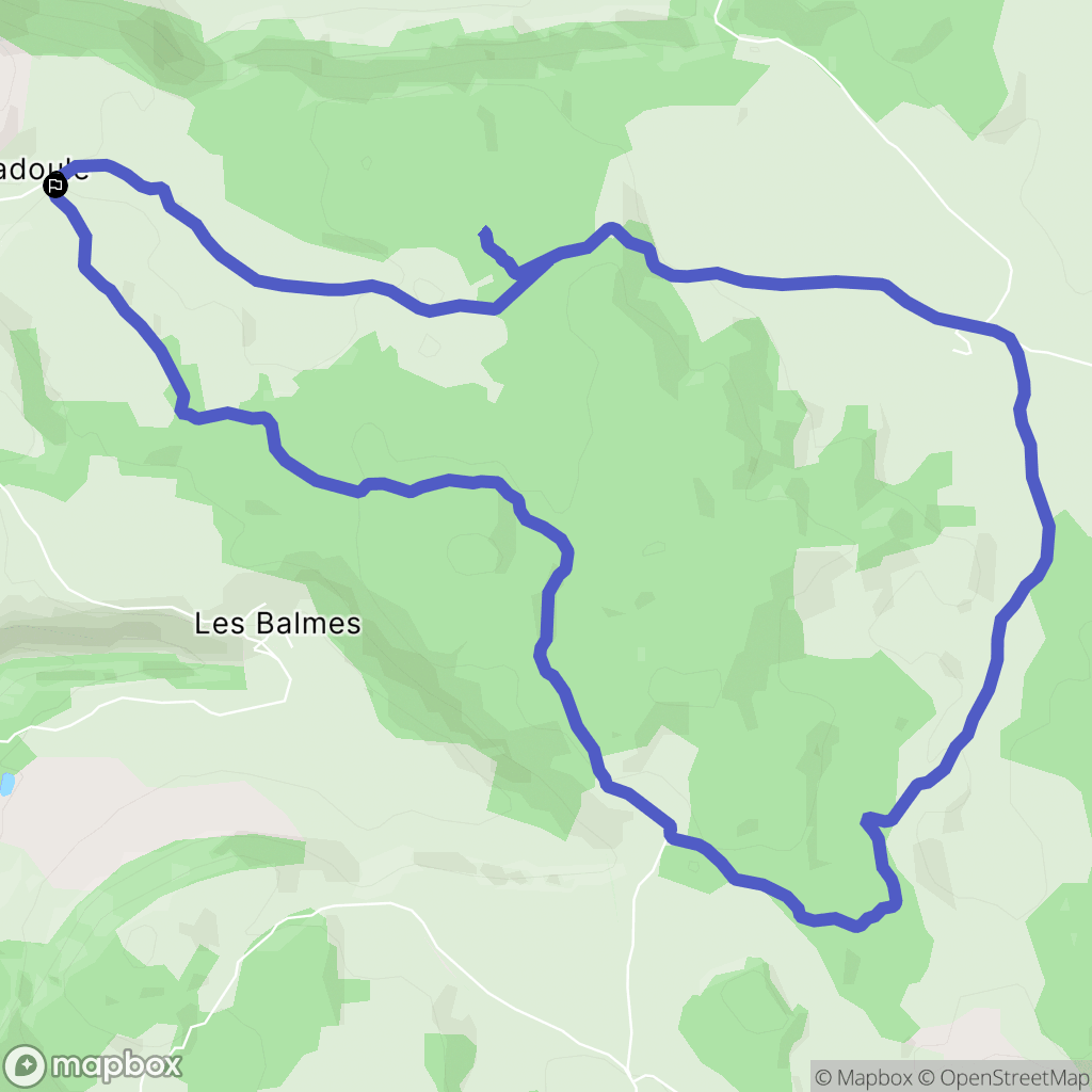La Canourgue : carte du parcours de randonnée - France