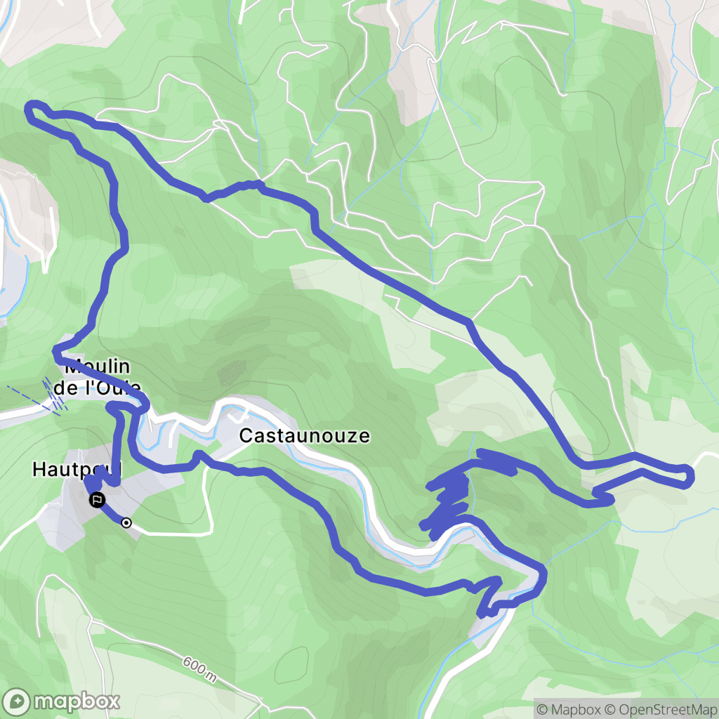 Mazamet : carte du parcours de randonnée - France