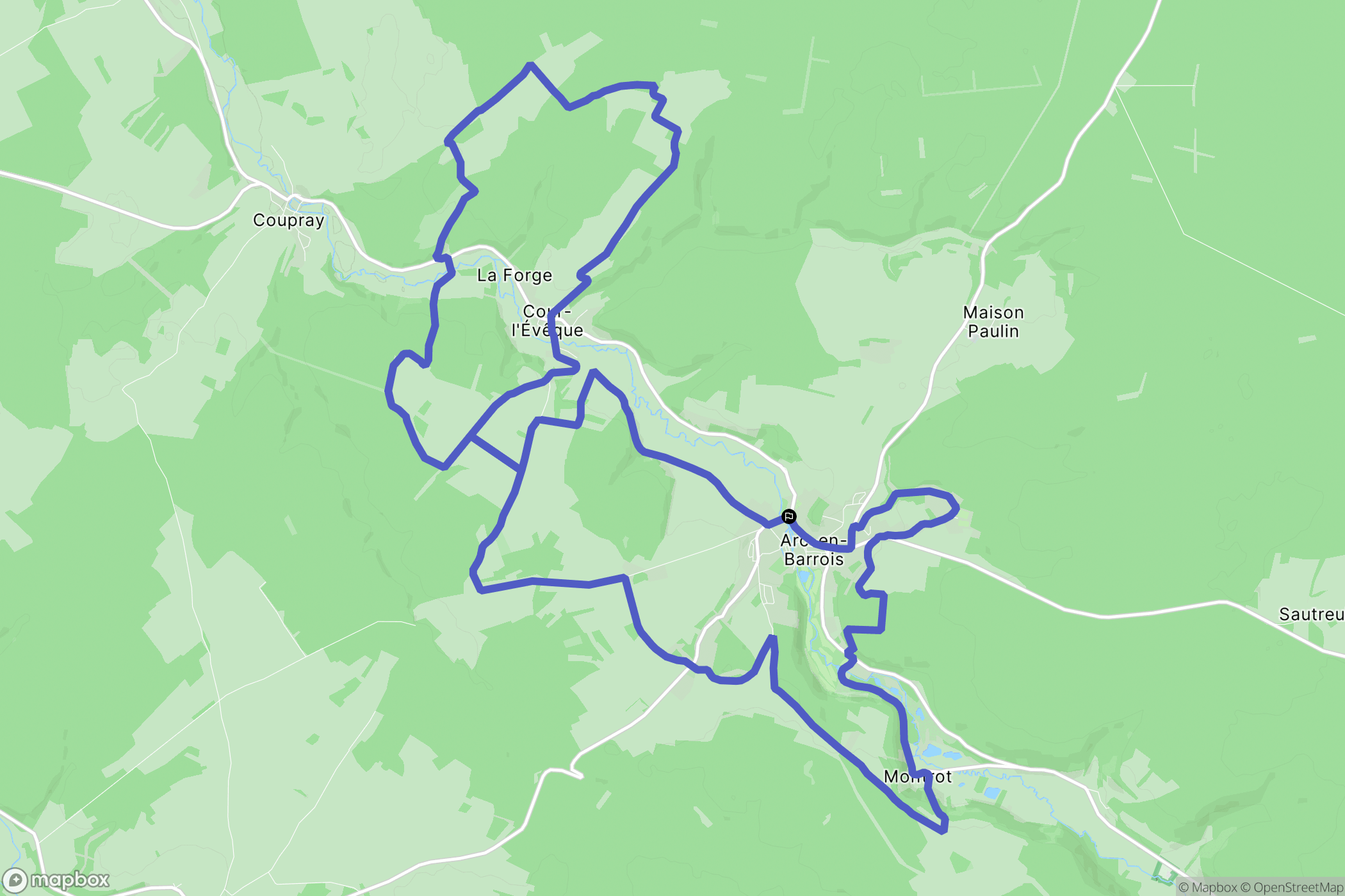 Arc-en-Barrois: routekaart voor buitenactiviteiten - France