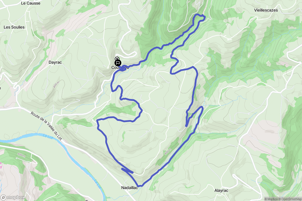 Coubisou : carte du parcours de randonnée - France