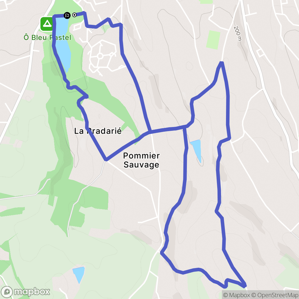 Graulhet : carte du parcours de randonnée - France