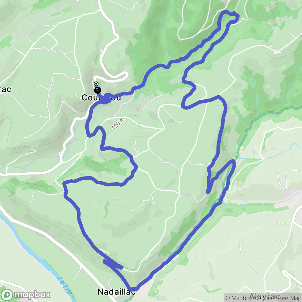 Coubisou : carte du parcours de randonnée - France