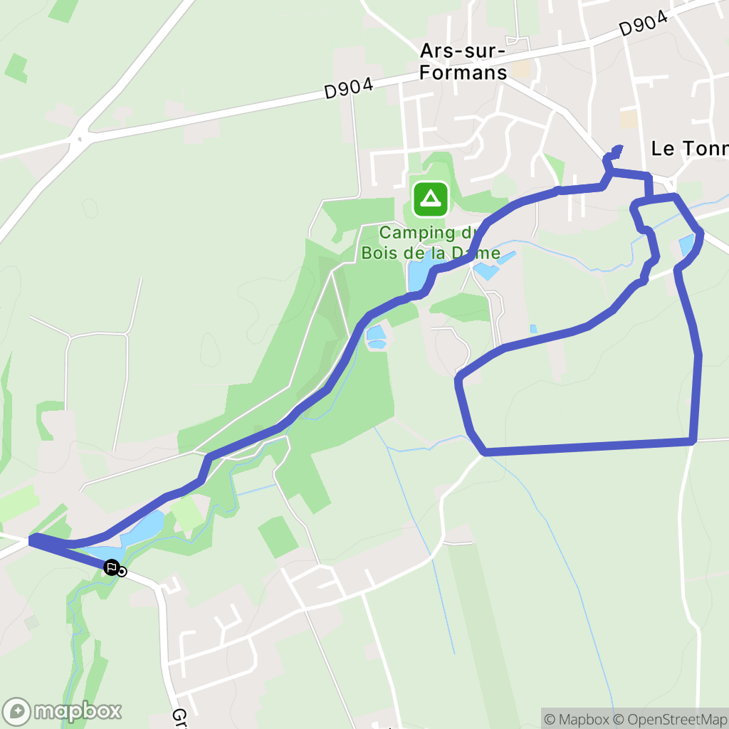 Misérieux : carte du parcours de randonnée - France