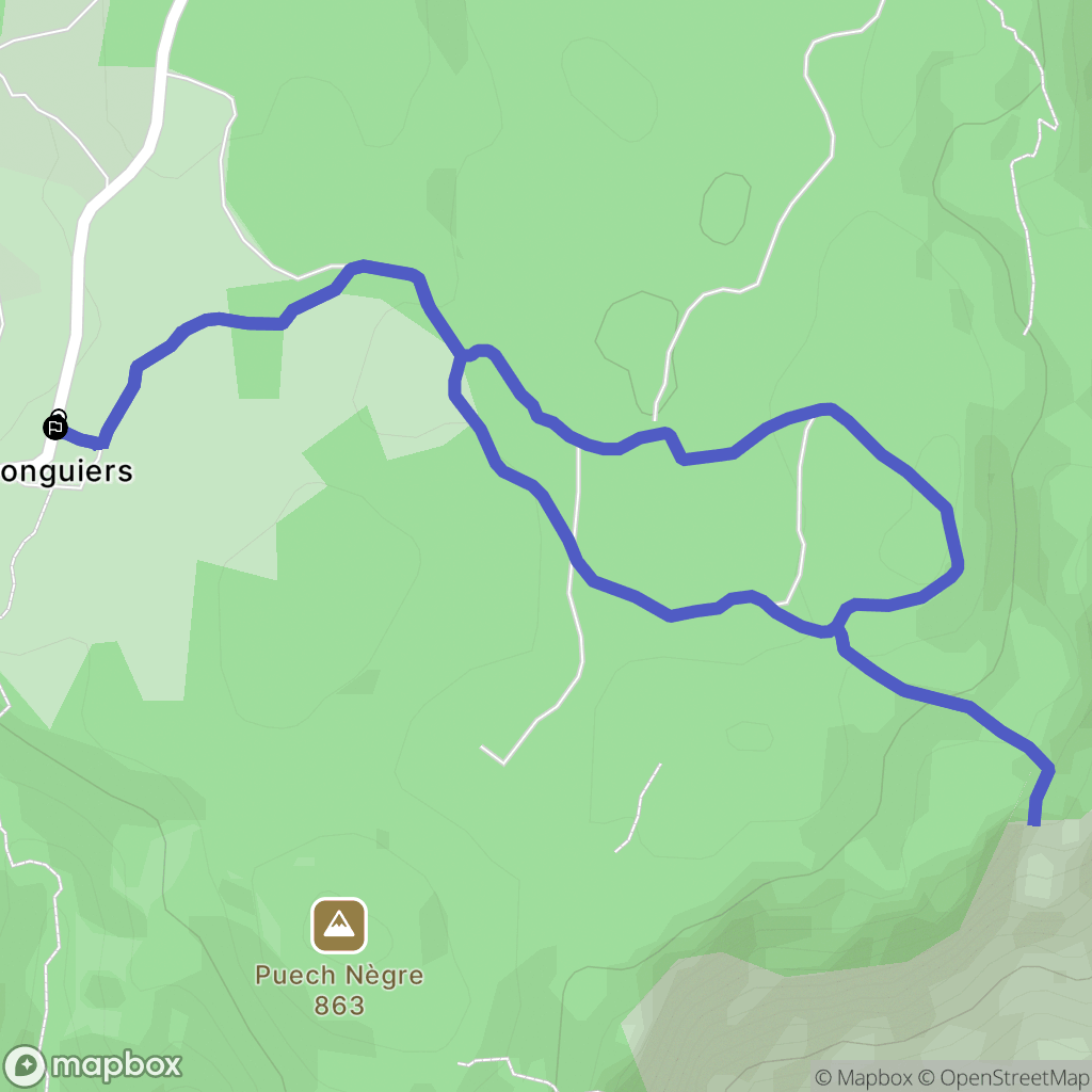 Millau : carte du parcours de randonnée - France