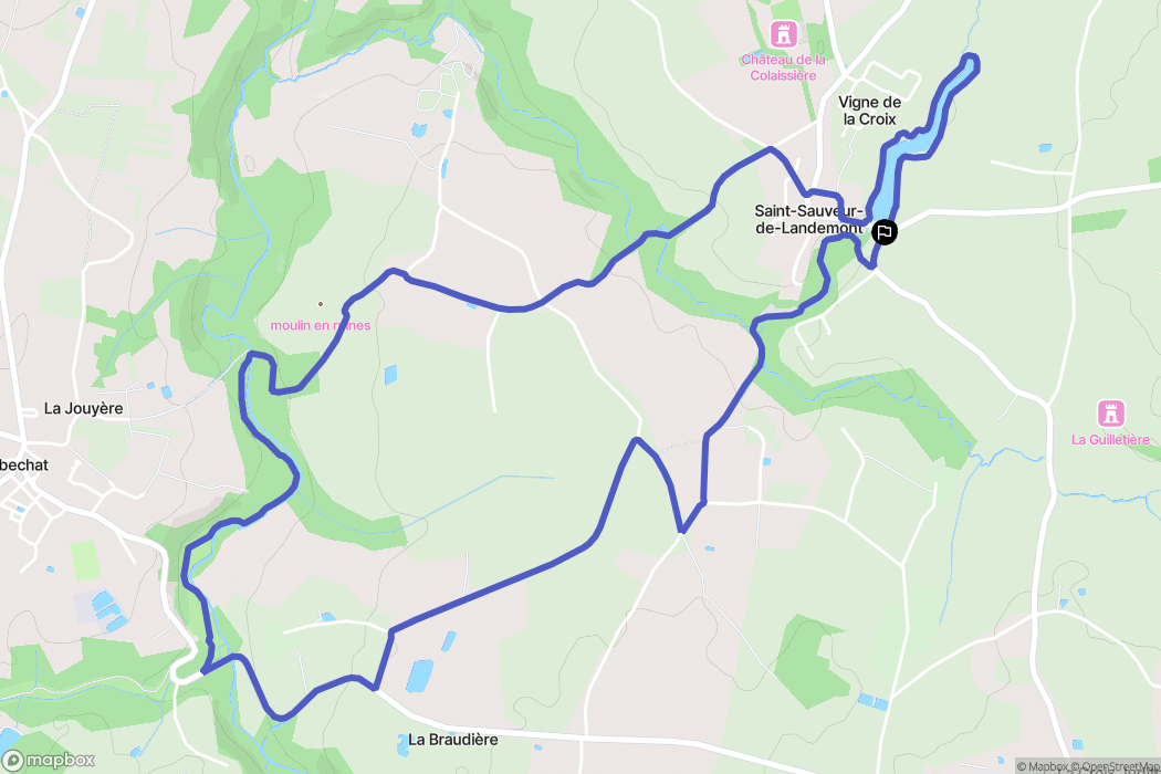 Orée-d'Anjou : carte du parcours de randonnée - France