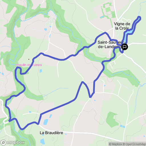 Orée-d'Anjou : carte du parcours de randonnée - France