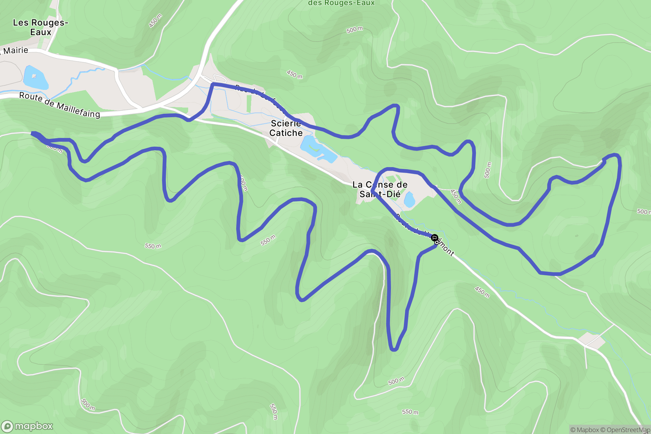 Bois-de-Champ : carte du parcours de randonnée - France