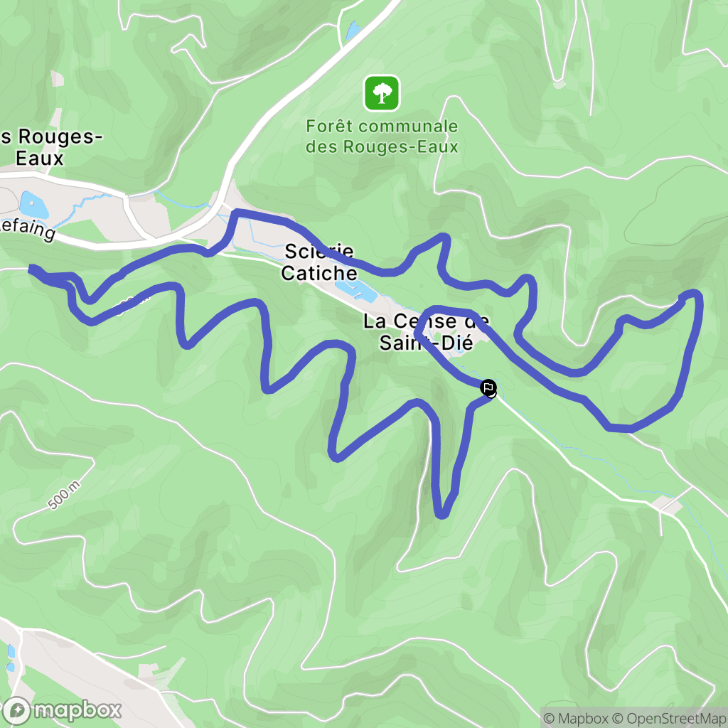 Bois-de-Champ : carte du parcours de randonnée - France