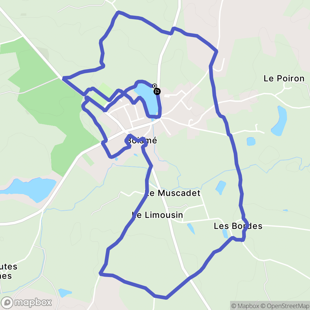 Boismé : carte du parcours de randonnée - France