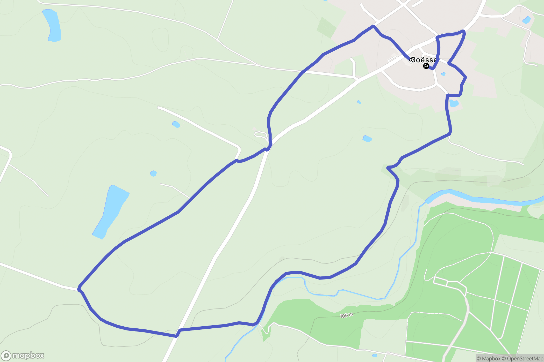 Argentonnay : carte du parcours de randonnée - France