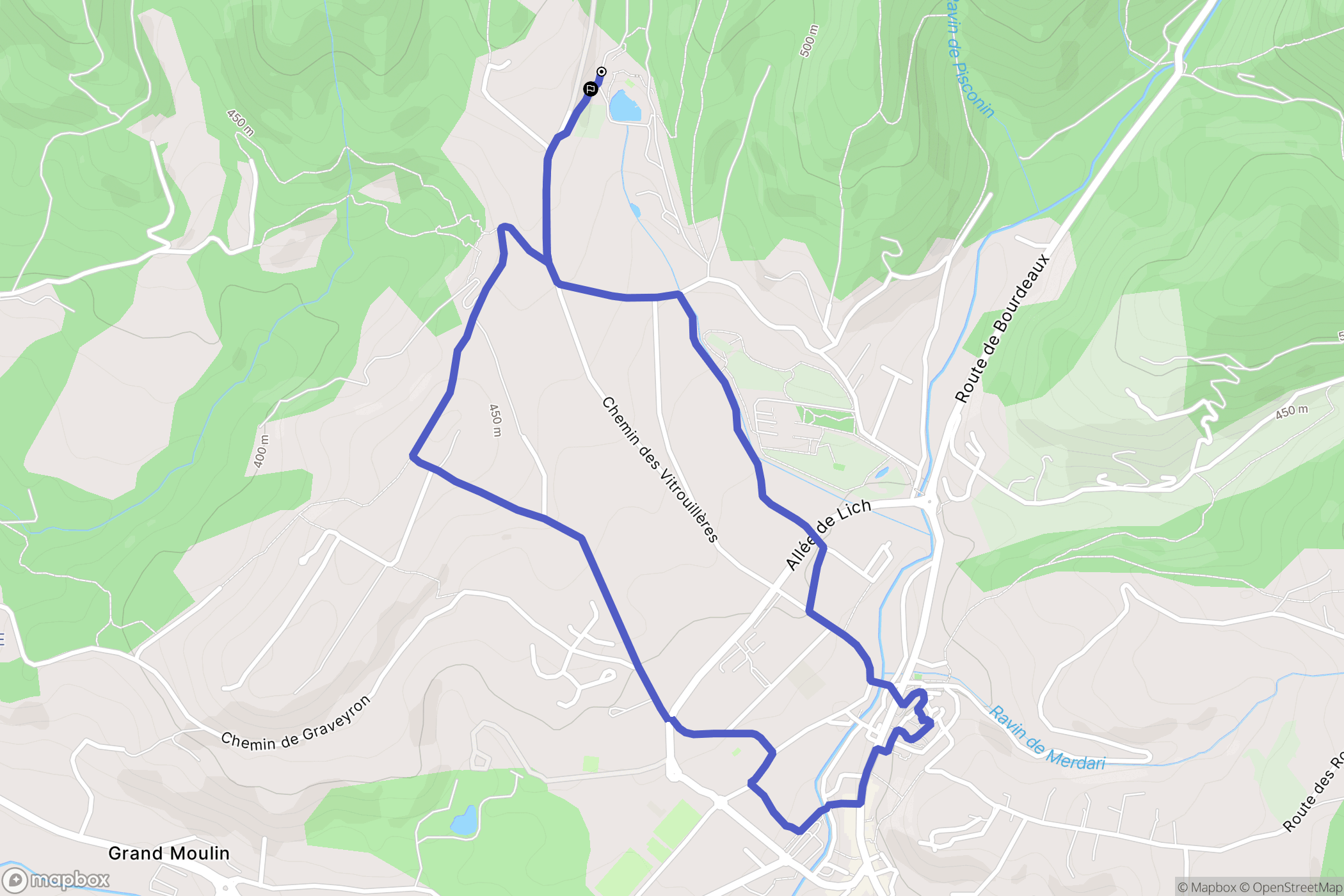 Dieulefit : carte du parcours de randonnée - France