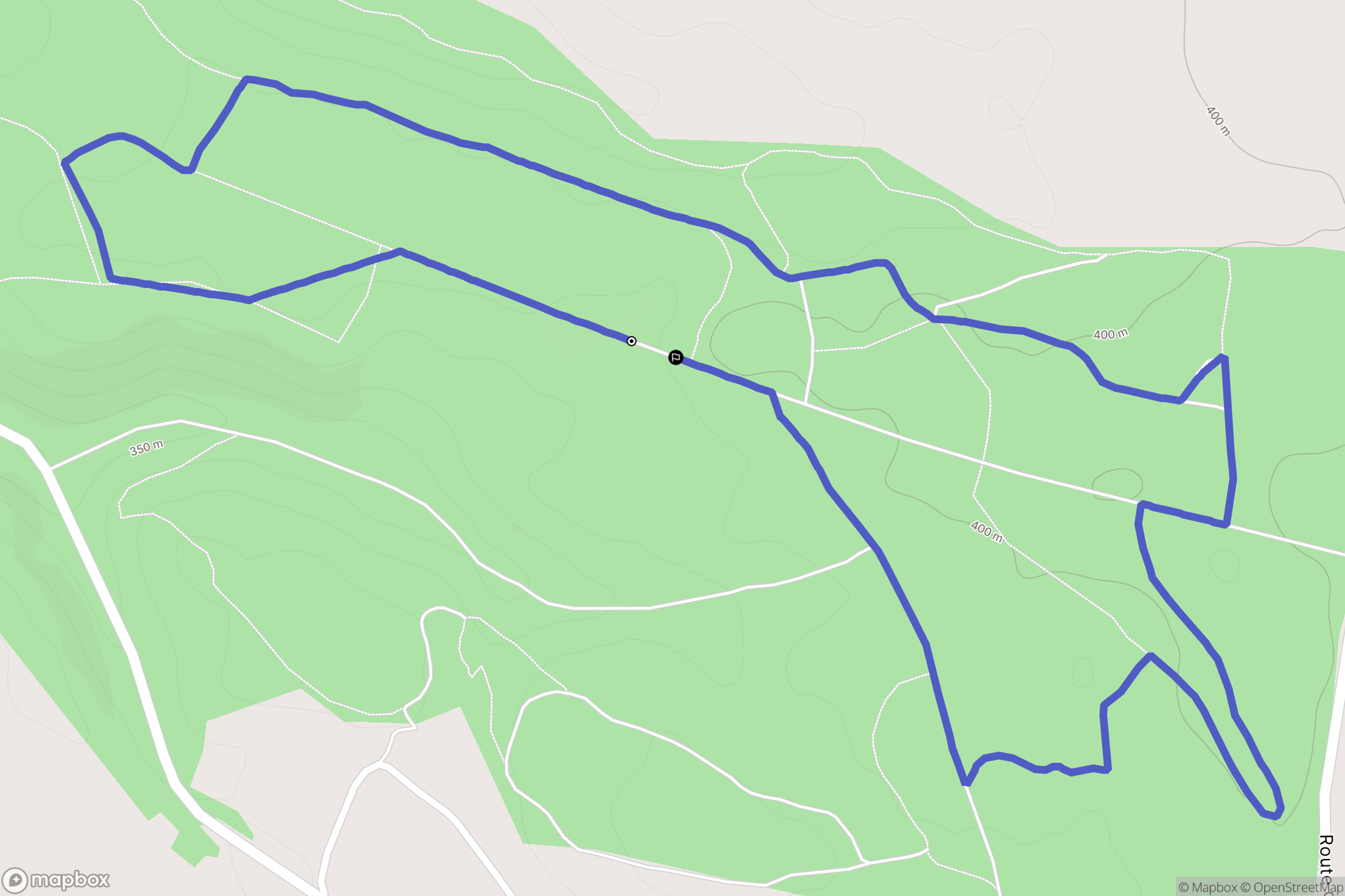 Sérénac : carte du parcours de randonnée - France