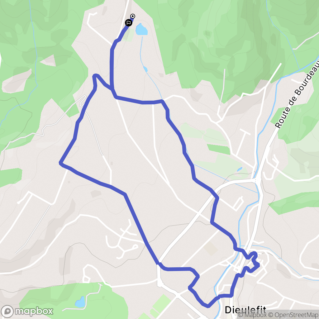 Dieulefit : carte du parcours de randonnée - France