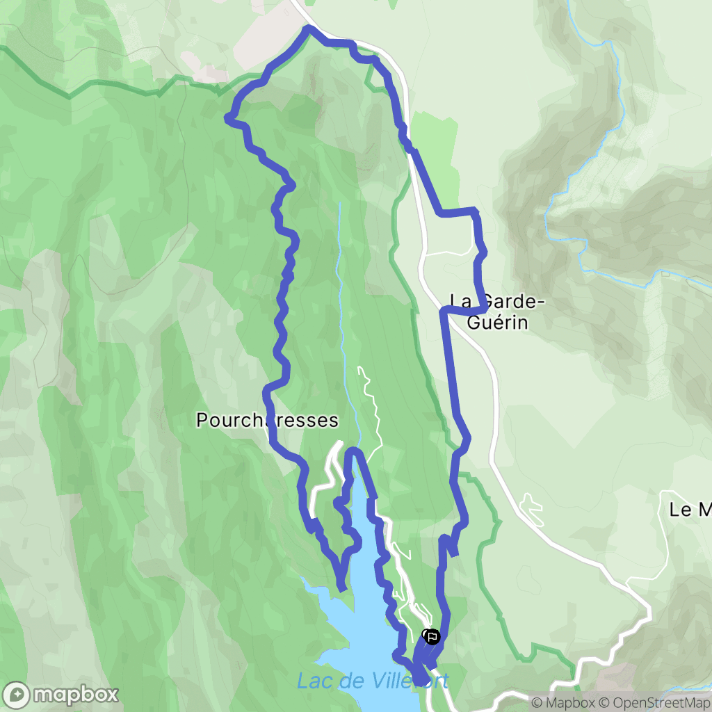 Villefort : carte du parcours de randonnée - France