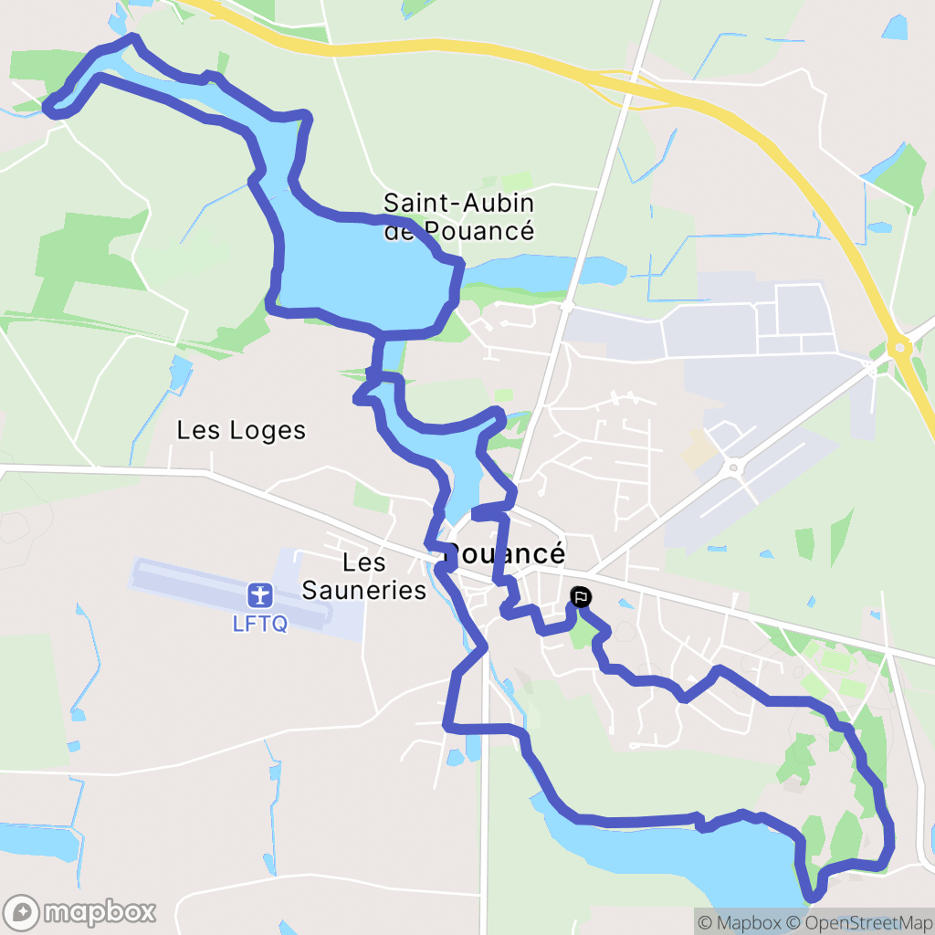 Ombrée d'Anjou : carte du parcours de randonnée - France
