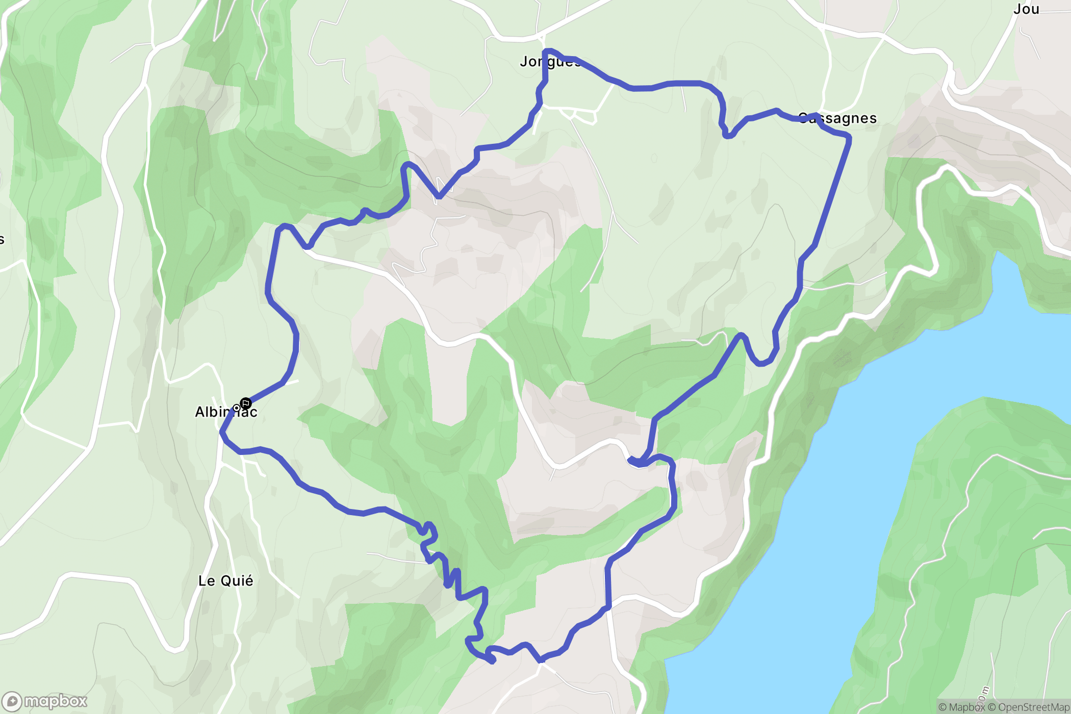 Brommat : carte du parcours de randonnée - France