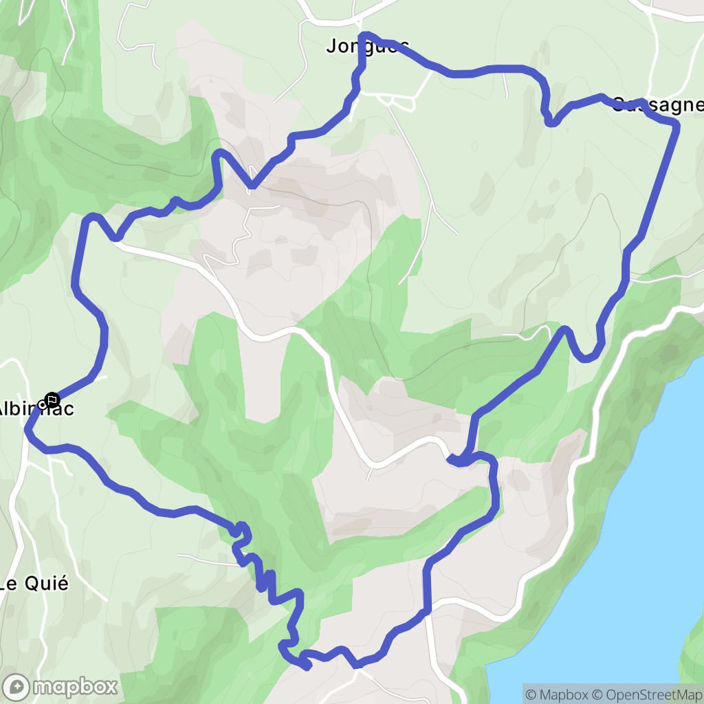 Brommat : carte du parcours de randonnée - France