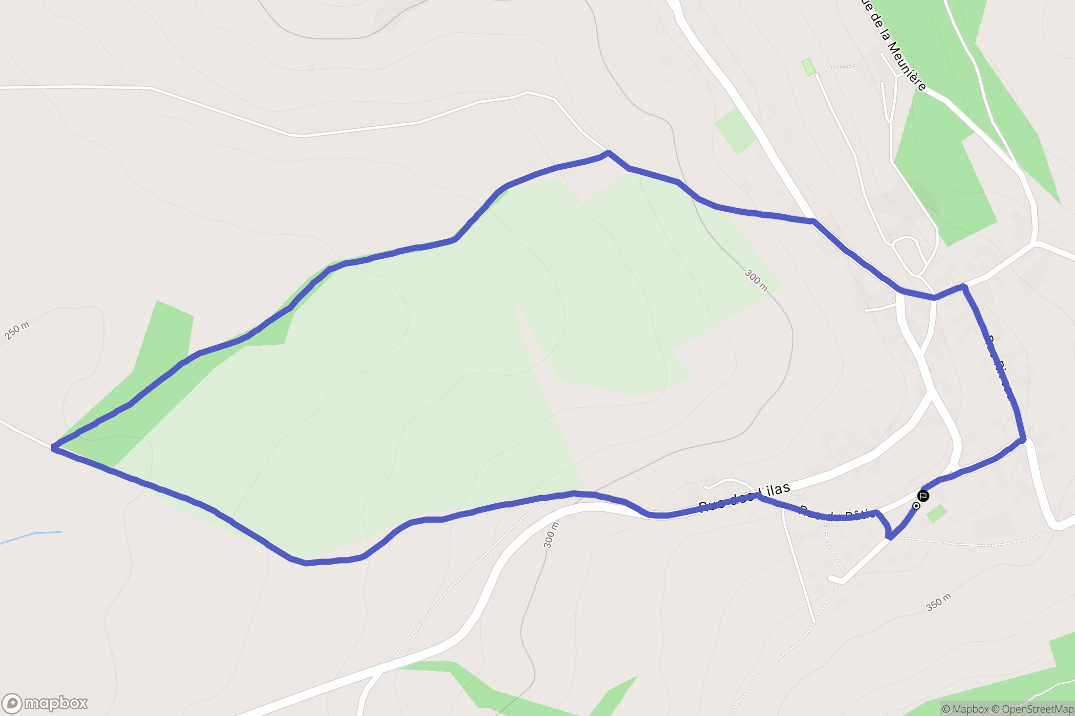 Ménétreux-le-Pitois : carte du parcours de randonnée - France