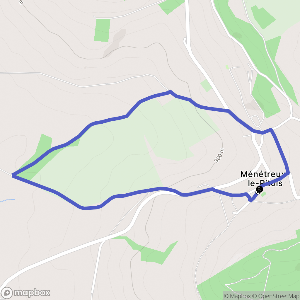 Ménétreux-le-Pitois : carte du parcours de randonnée - France