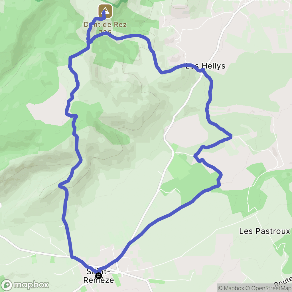 Saint-Remèze : carte du parcours de randonnée - France