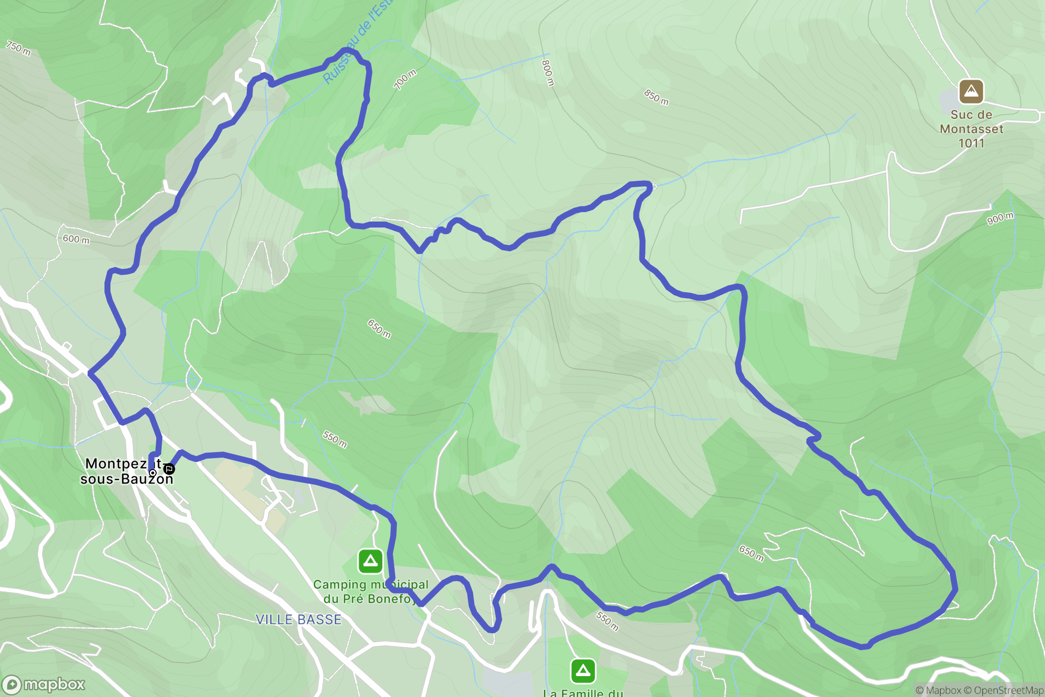 Montpezat-sous-Bauzon: routekaart voor buitenactiviteiten - France