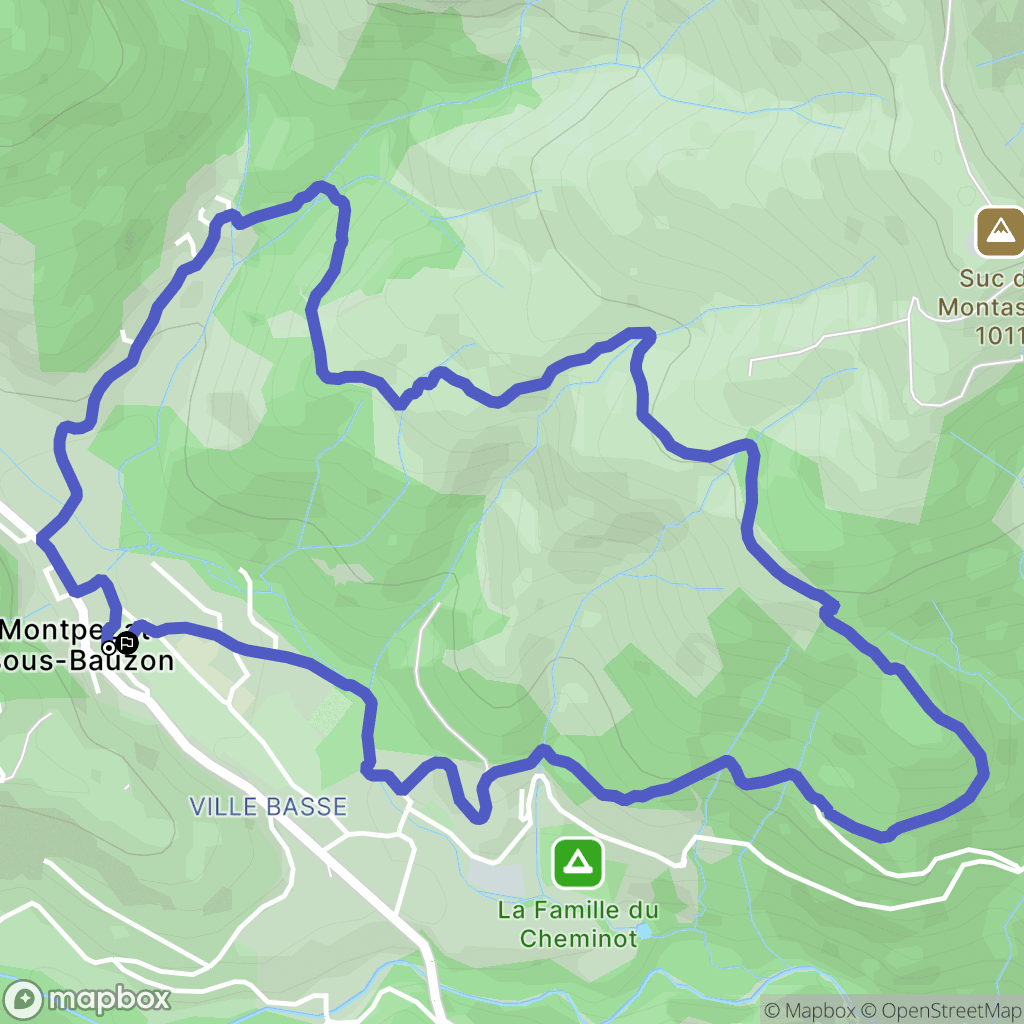 Montpezat-sous-Bauzon: routekaart voor buitenactiviteiten - France