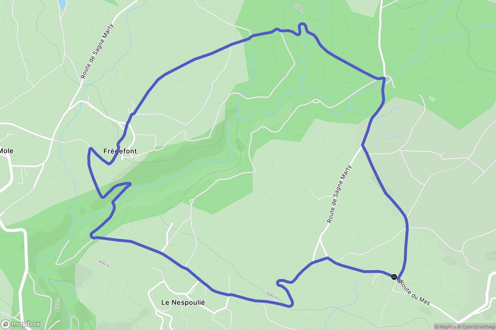 Pont-de-Larn : carte du parcours de randonnée - France