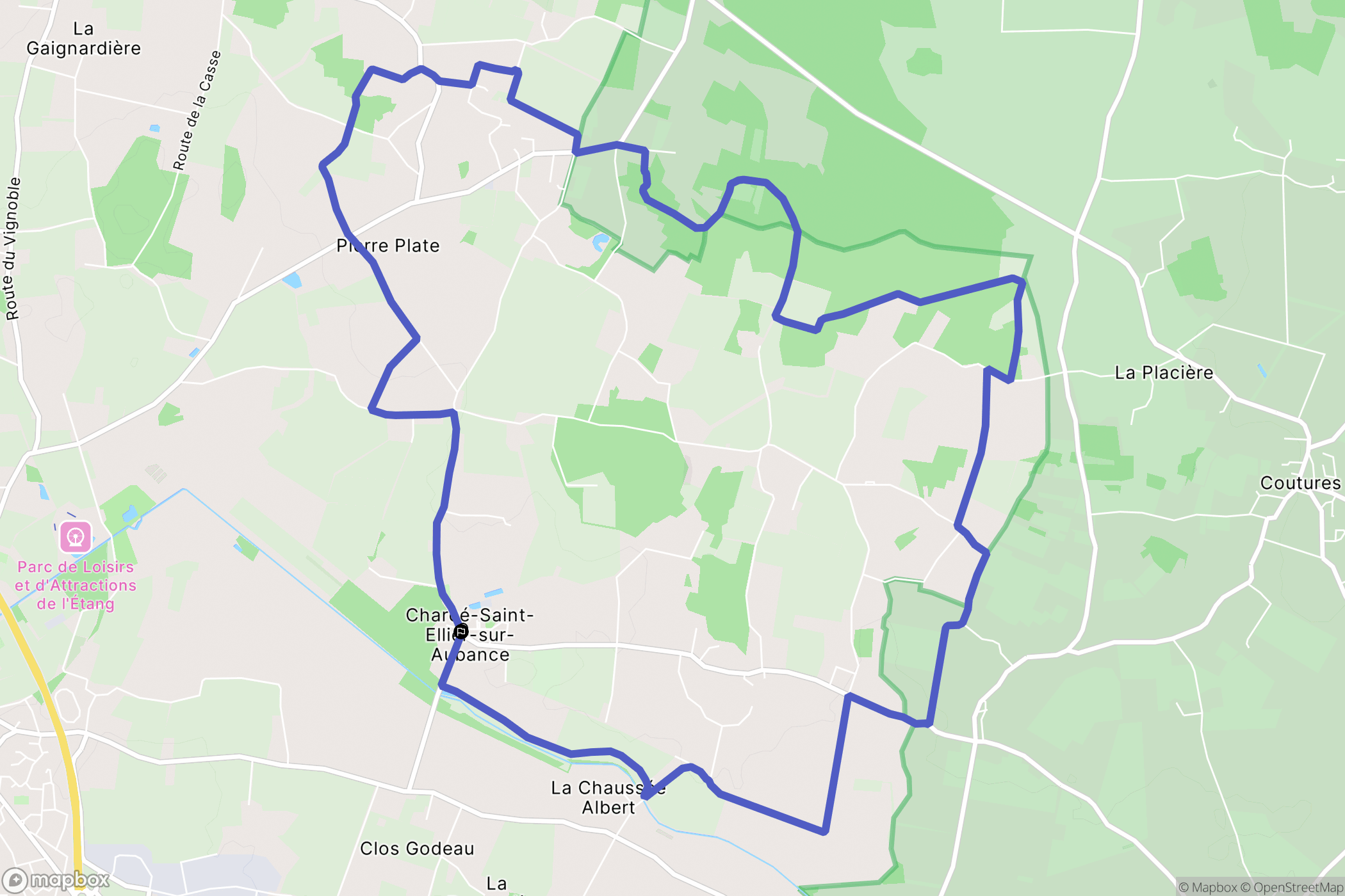 Brissac-Loire-Aubance : carte du parcours de randonnée - France