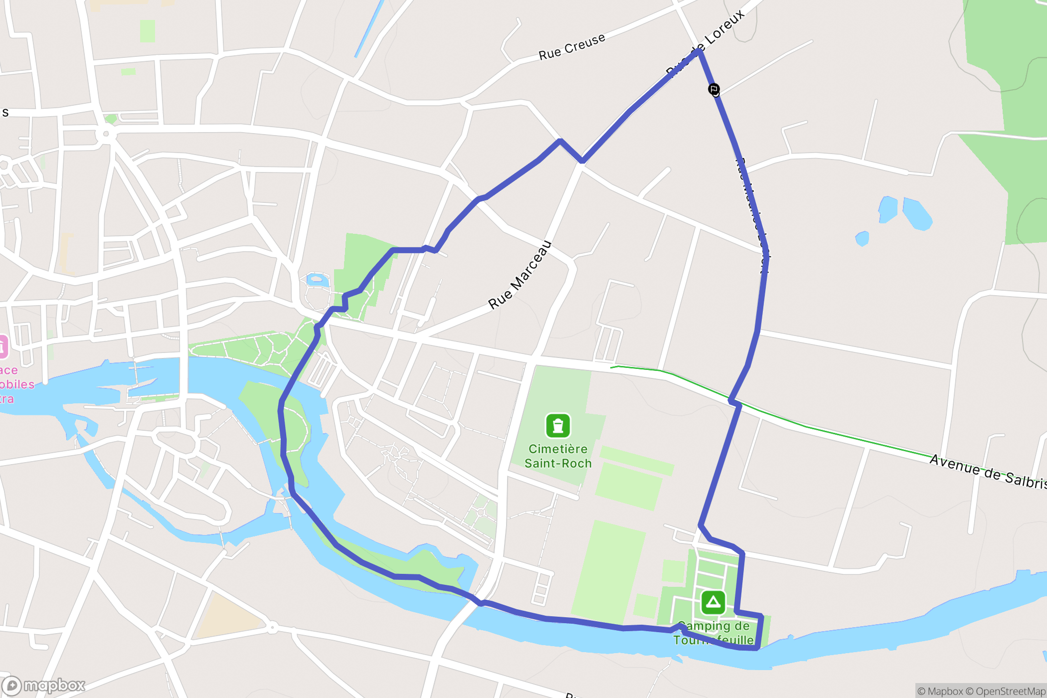 Romorantin-Lanthenay : carte du parcours de randonnée - France
