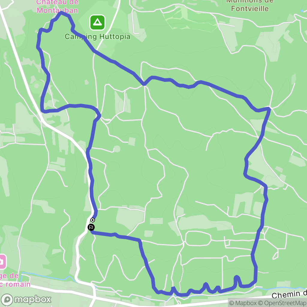 Fontvieille : carte du parcours de randonnée - France