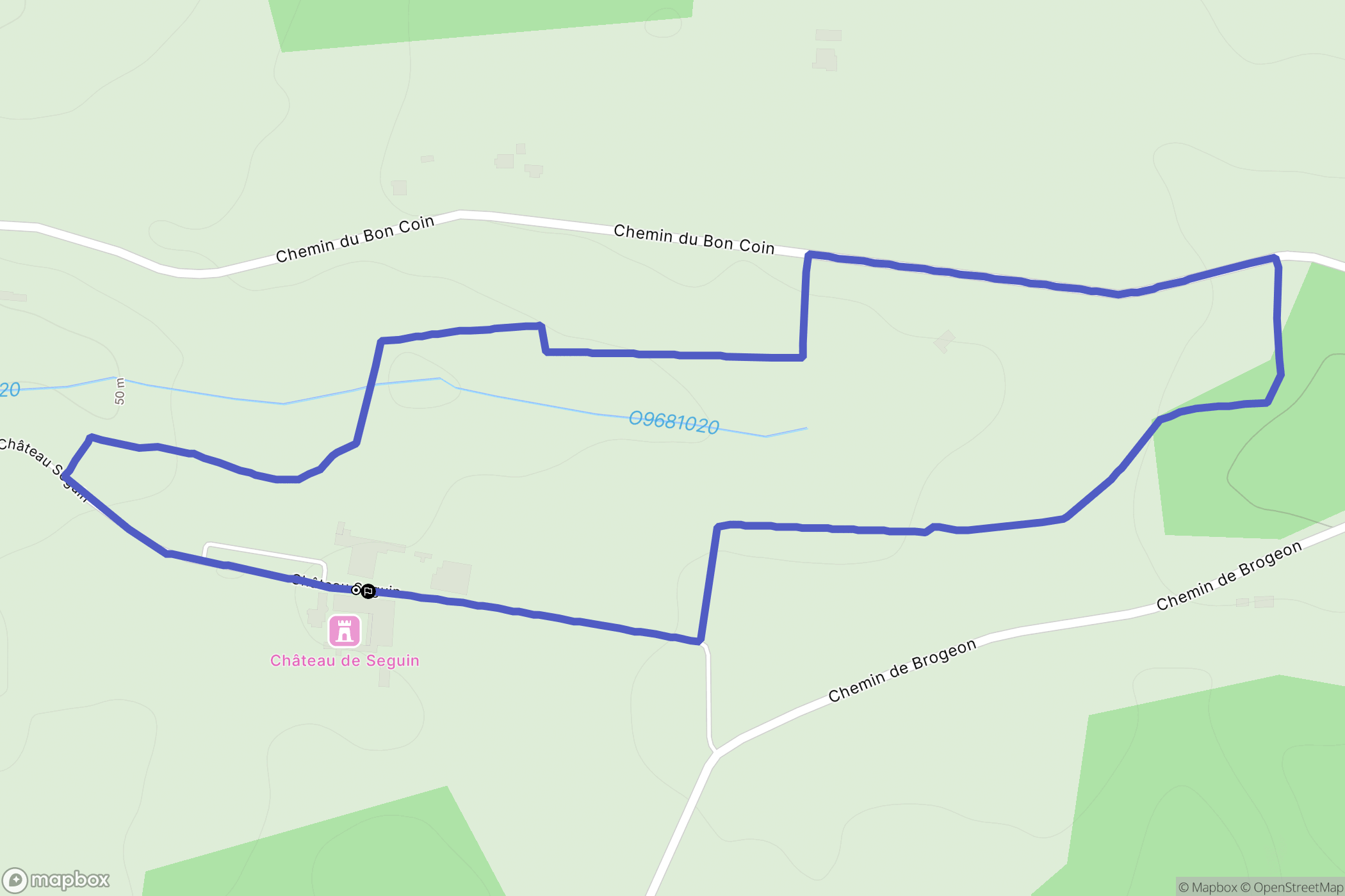 Lignan-de-Bordeaux : carte du parcours de randonnée - France