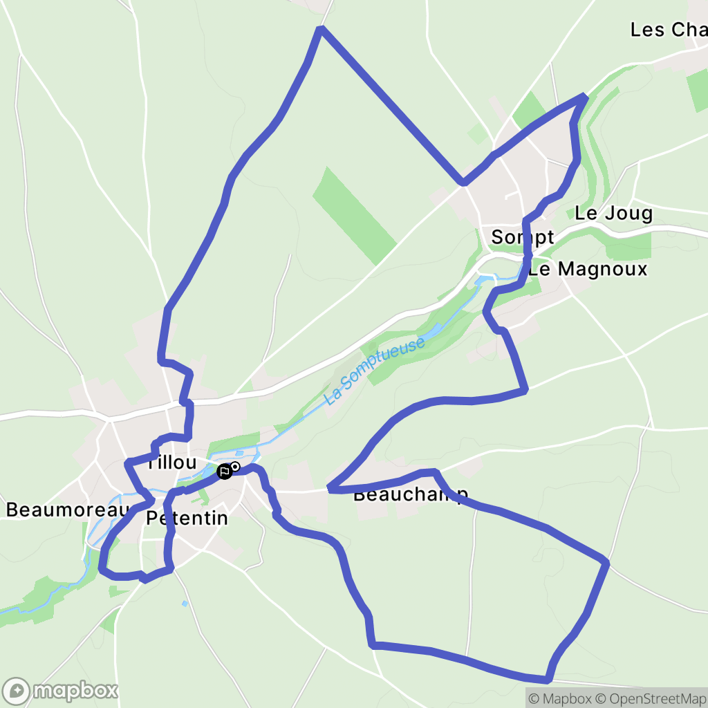 Chef-Boutonne : carte du parcours de randonnée - France
