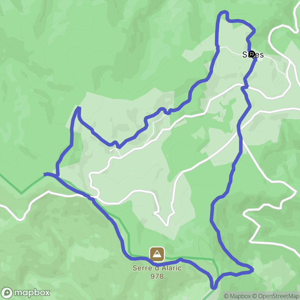 Lacabarède : carte du parcours de randonnée - France