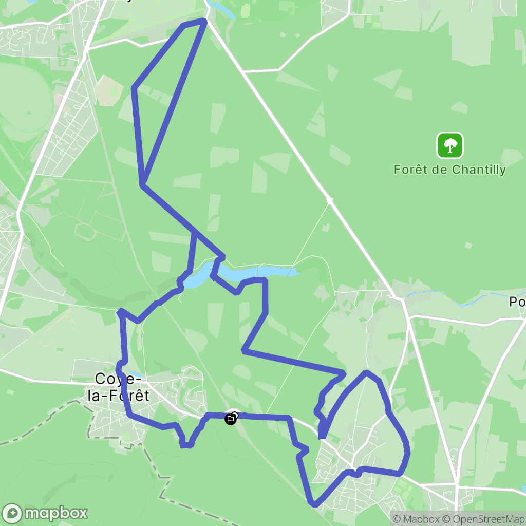 Orry-la-Ville : carte du parcours de randonnée - France