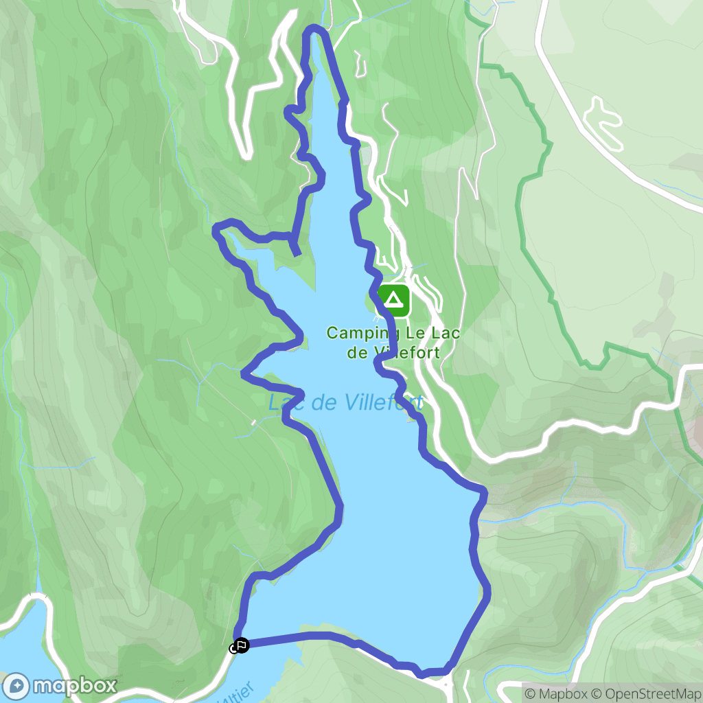 Villefort : carte du parcours de randonnée - France