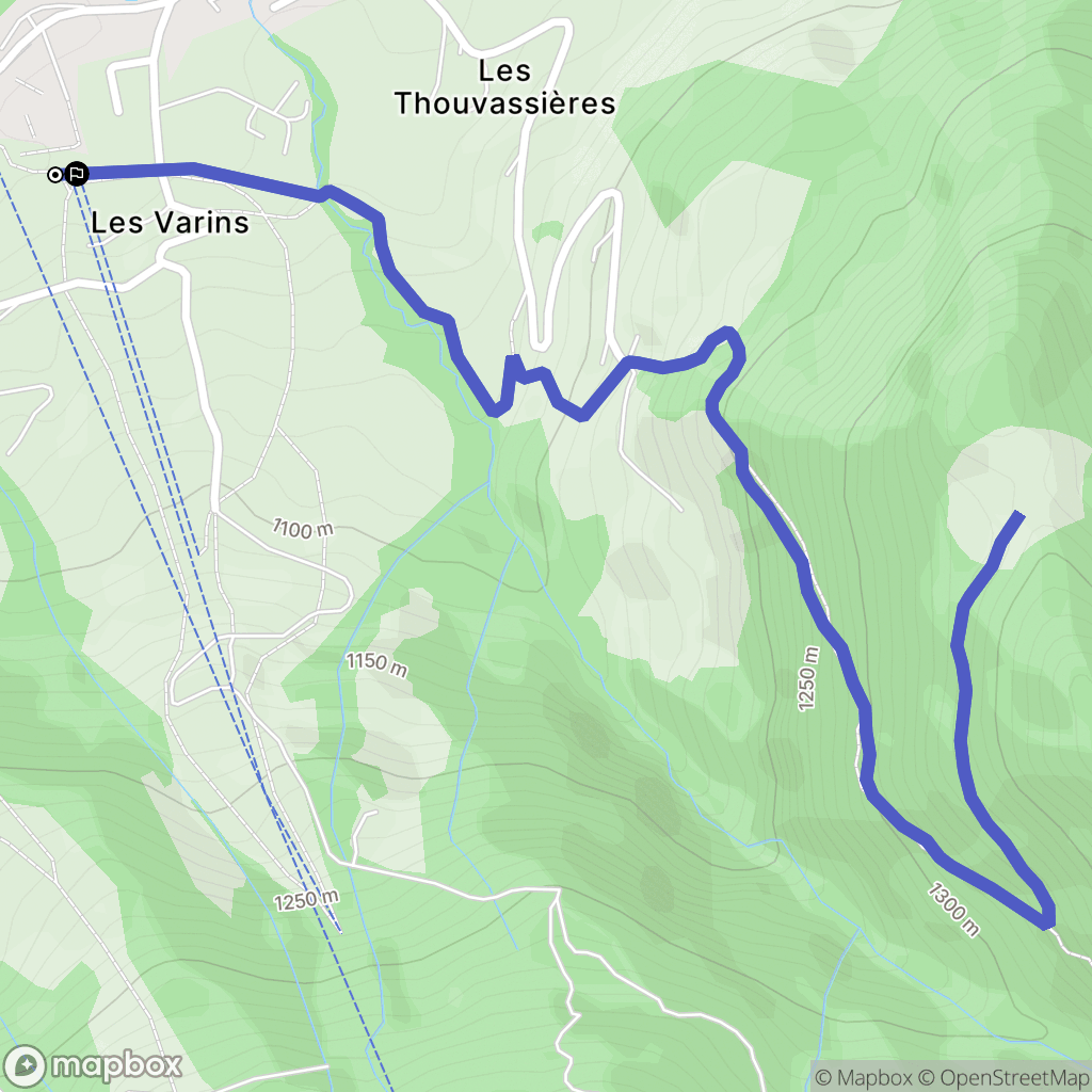 Praz-sur-Arly : carte du parcours de randonnée - France