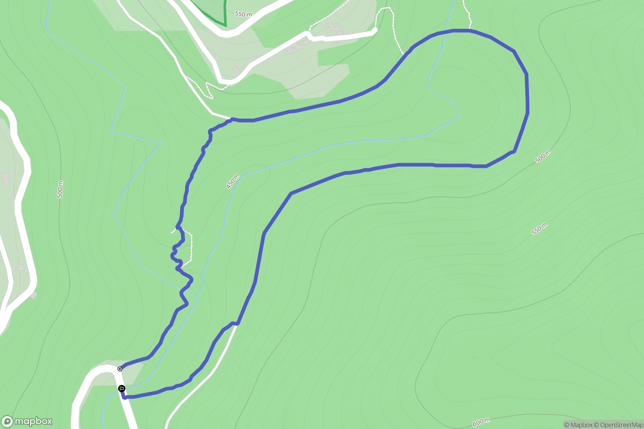 Saint-Privat-de-Vallongue : carte du parcours de randonnée - France