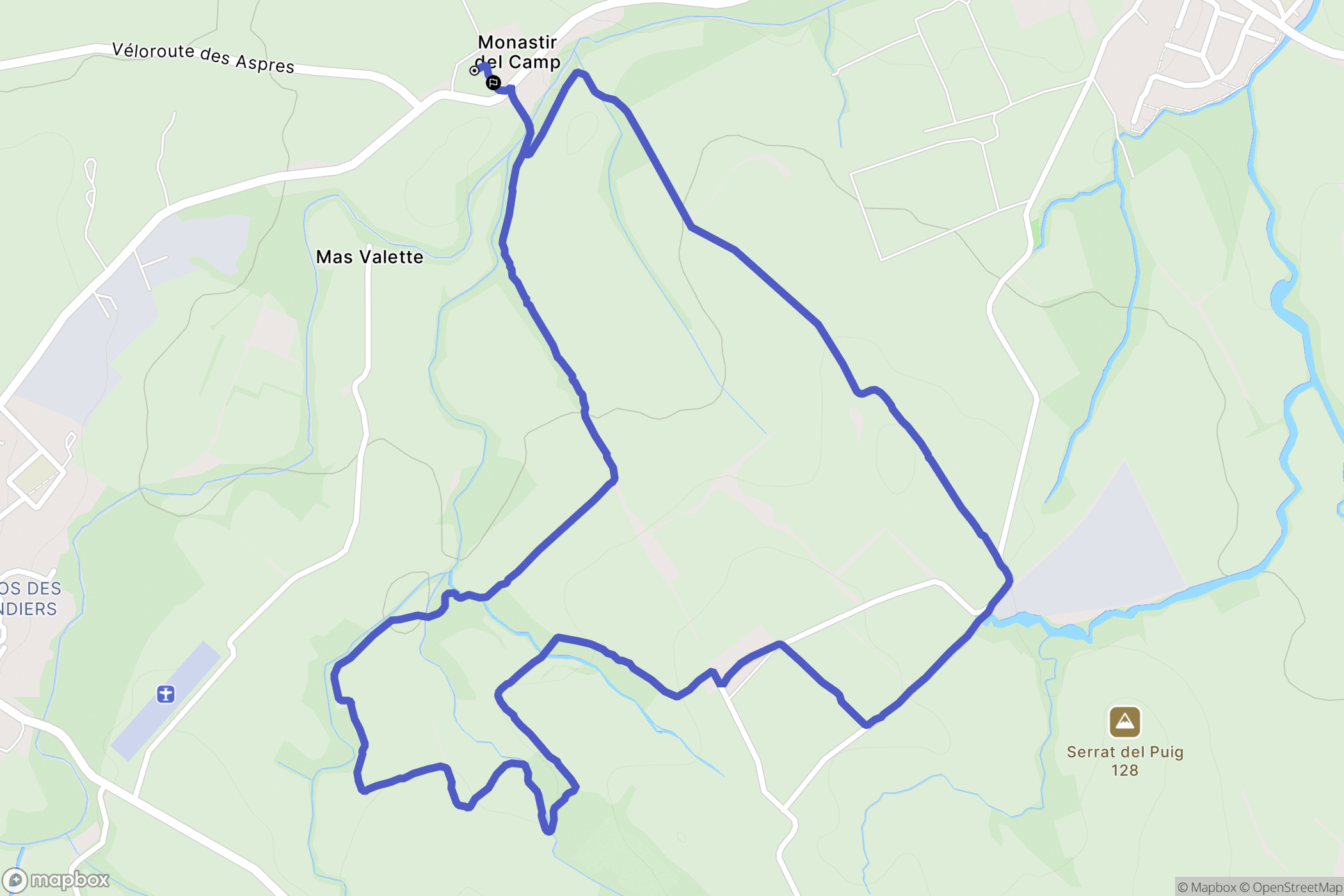Passa : carte du parcours de randonnée - France