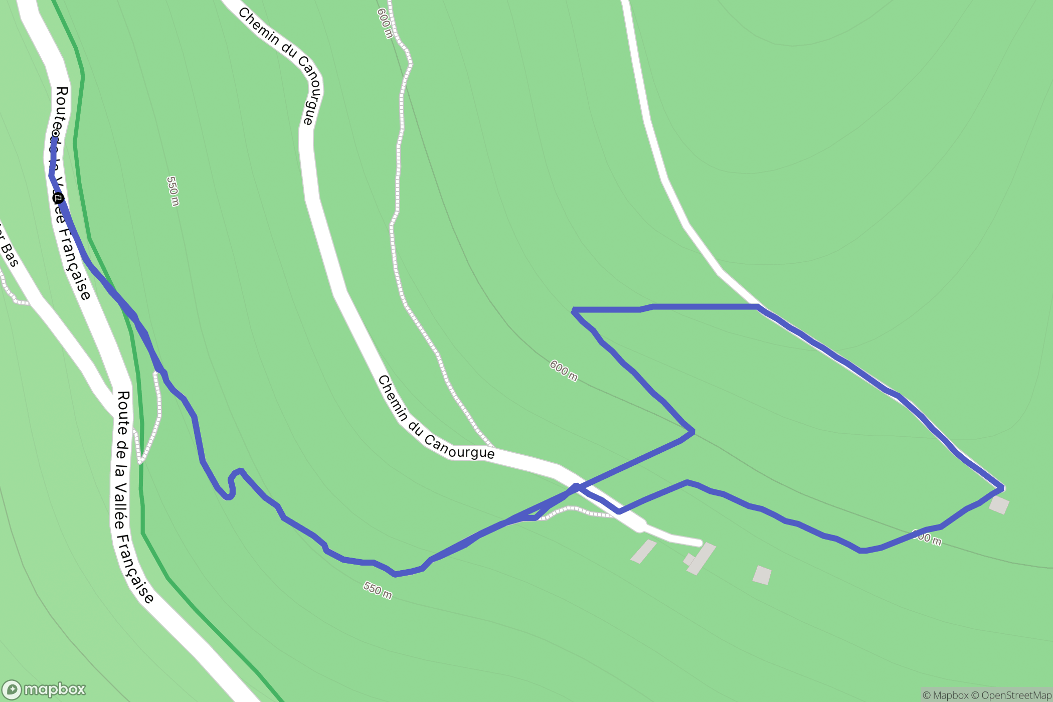 Molezon : carte du parcours de randonnée - France
